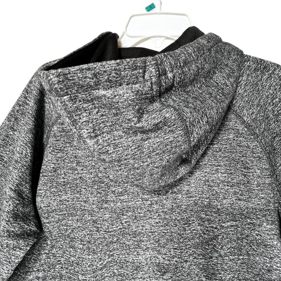 01.Algo Performance Gray Heather Hoodie Pullover Sweatshirt Zip Pocket Med - Picture 4 of 12